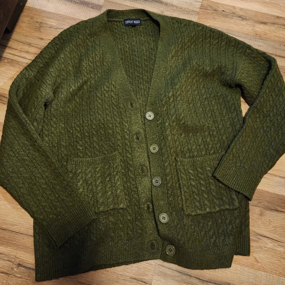 Thick mid length cardigan